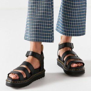 Dr. Martens Vegan Blaire Platform Sandal - Black - Size 10
